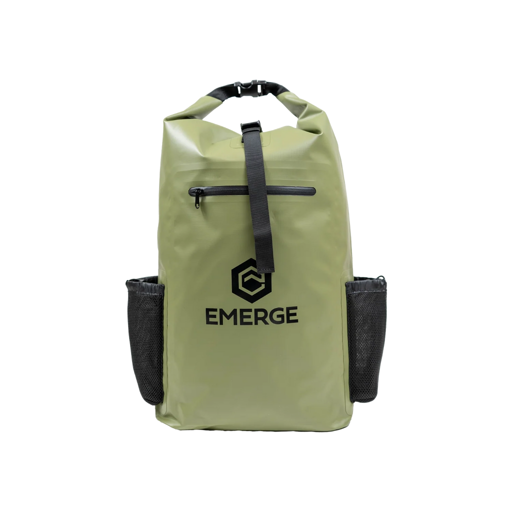 30L Heavy Duty Dry Bag w/ Straps - Olive
